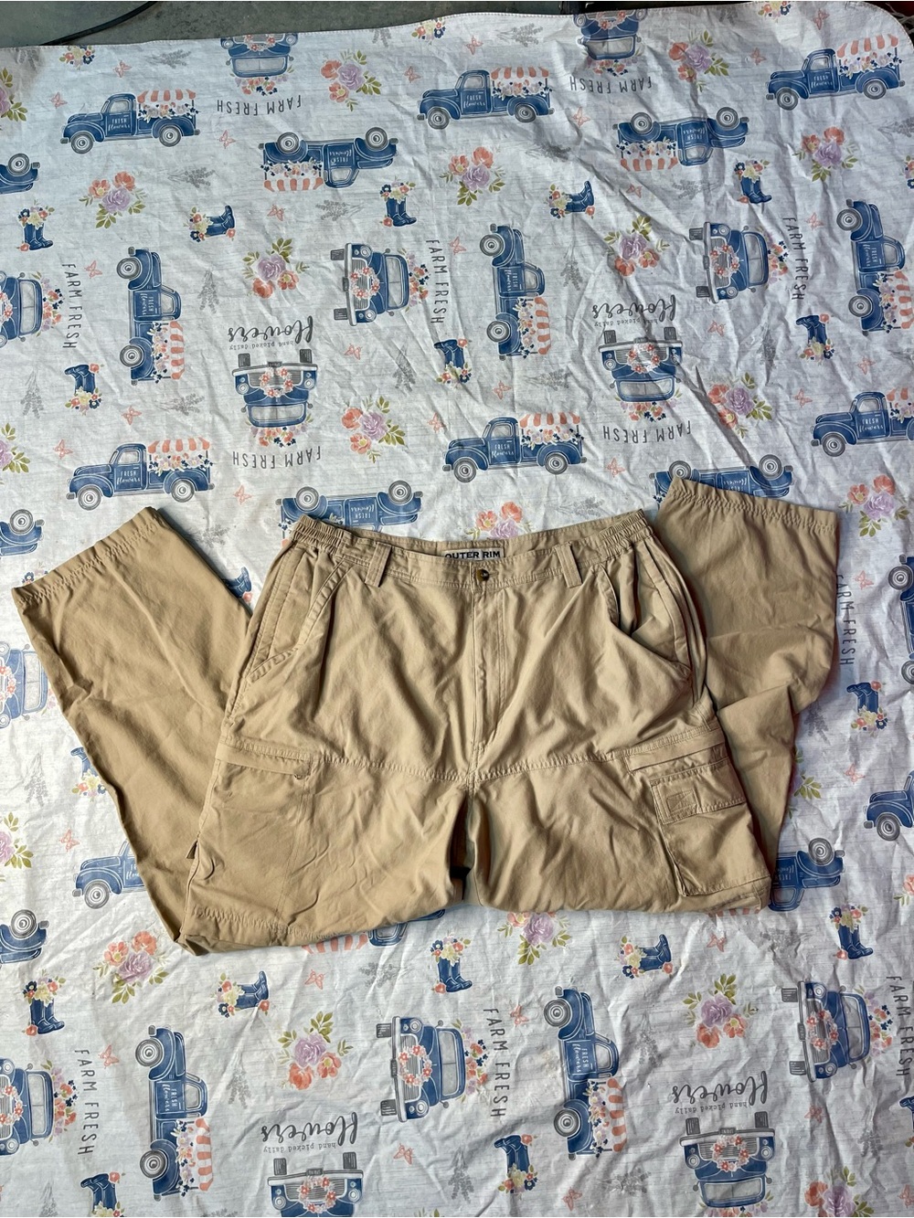 Outer Rim 2 in 1 Convertible Cargo Pants Zip Off Khaki Hiking Shorts Men’s 38